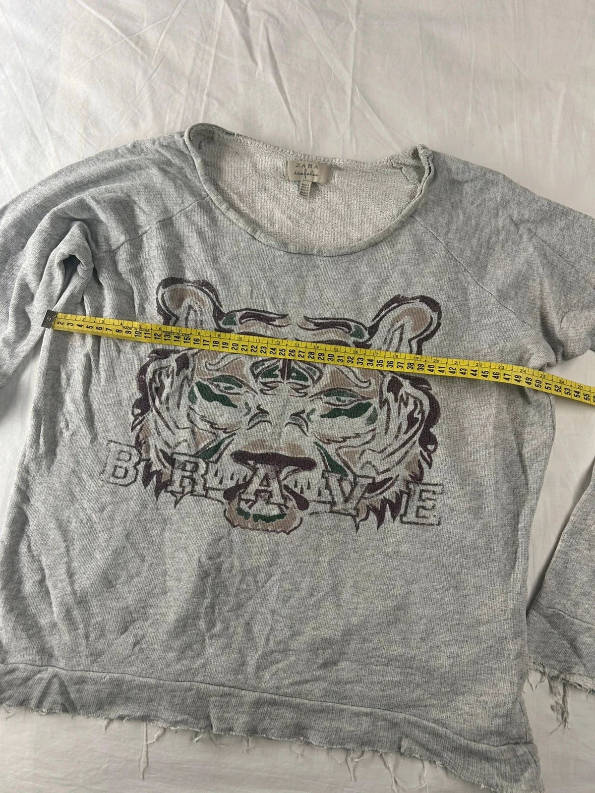 Grijze vintage geribbelde trui van Zara Trafaluc – photo 8